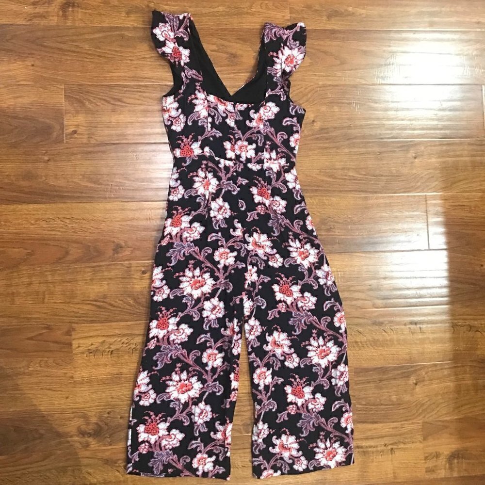 Club Monaco black floral Jumpsuit - Picture 6 of 8